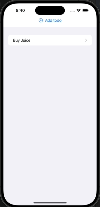 Demonstration of todo app where mutations propagate to all observing views.